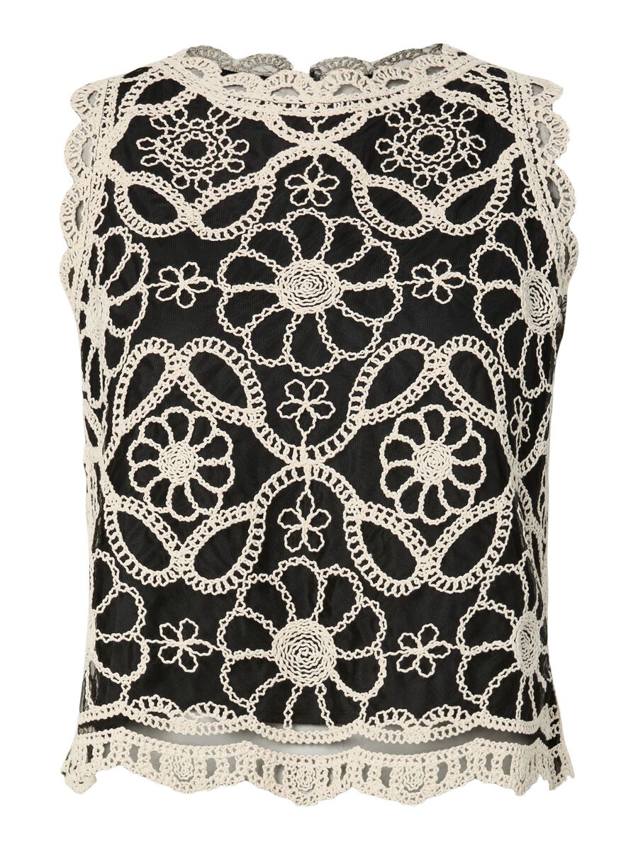 Haut CILIA noir crochet
