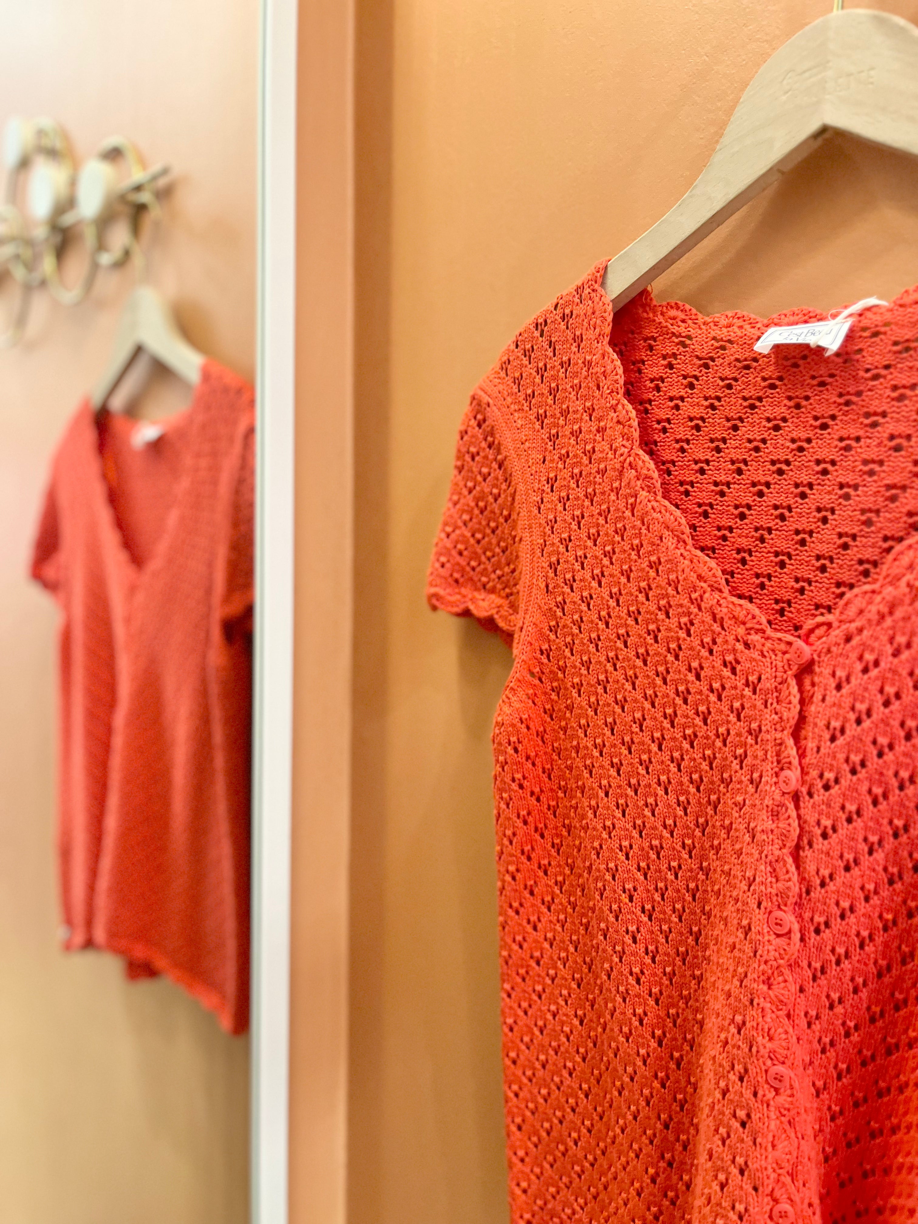 Haut LISA crochet coquelicot