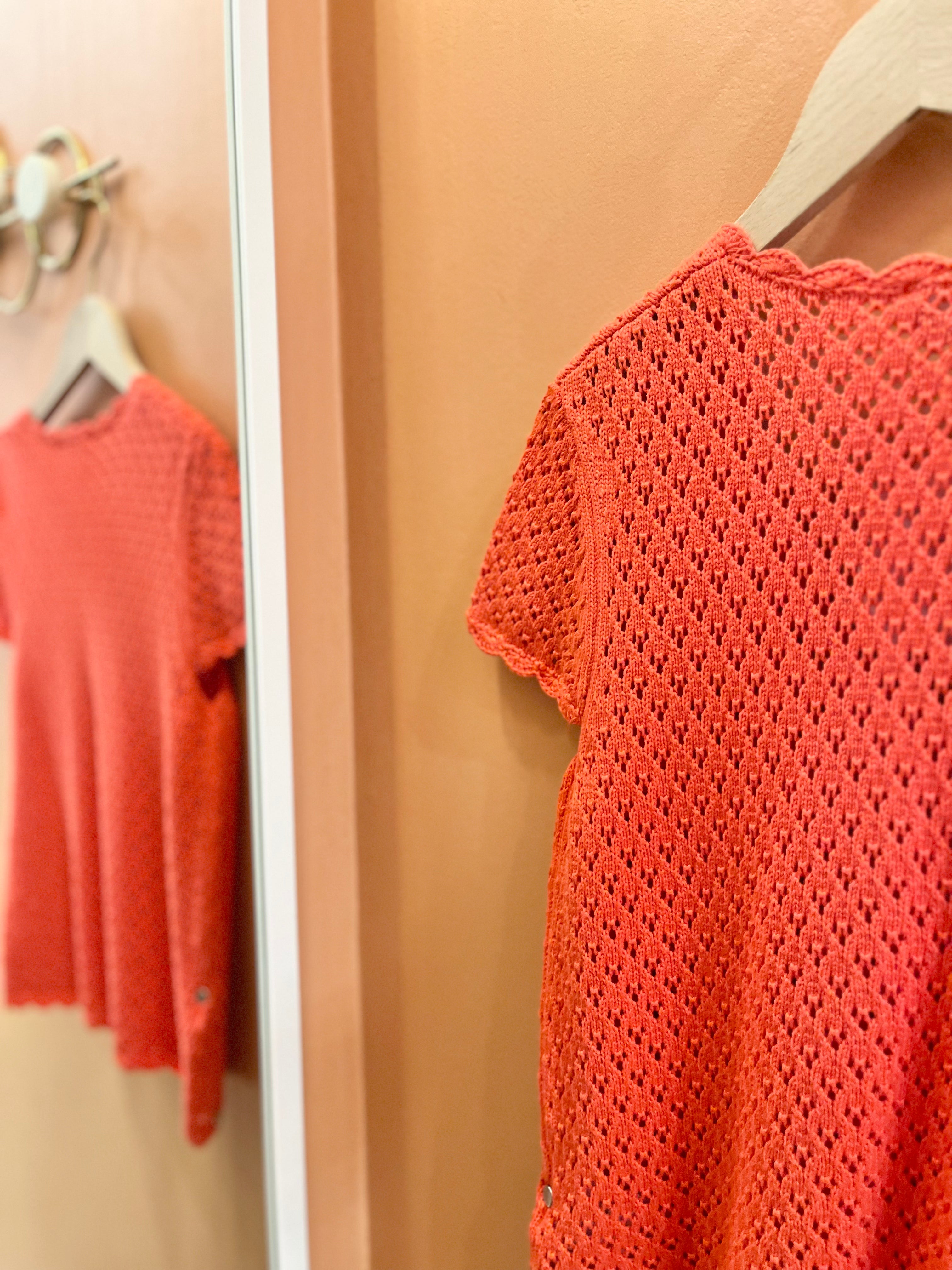 Haut LISA crochet coquelicot