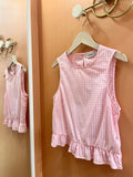 Haut BIBBY vichy rose